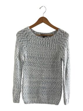 Buffalo David Bitton Light Blue and White Marled Crewneck Sweater